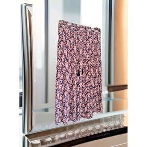 Westport 1962 Maxi Skirt Paisley Print Elastic Waist Tasseled Tie Front Slit NWT